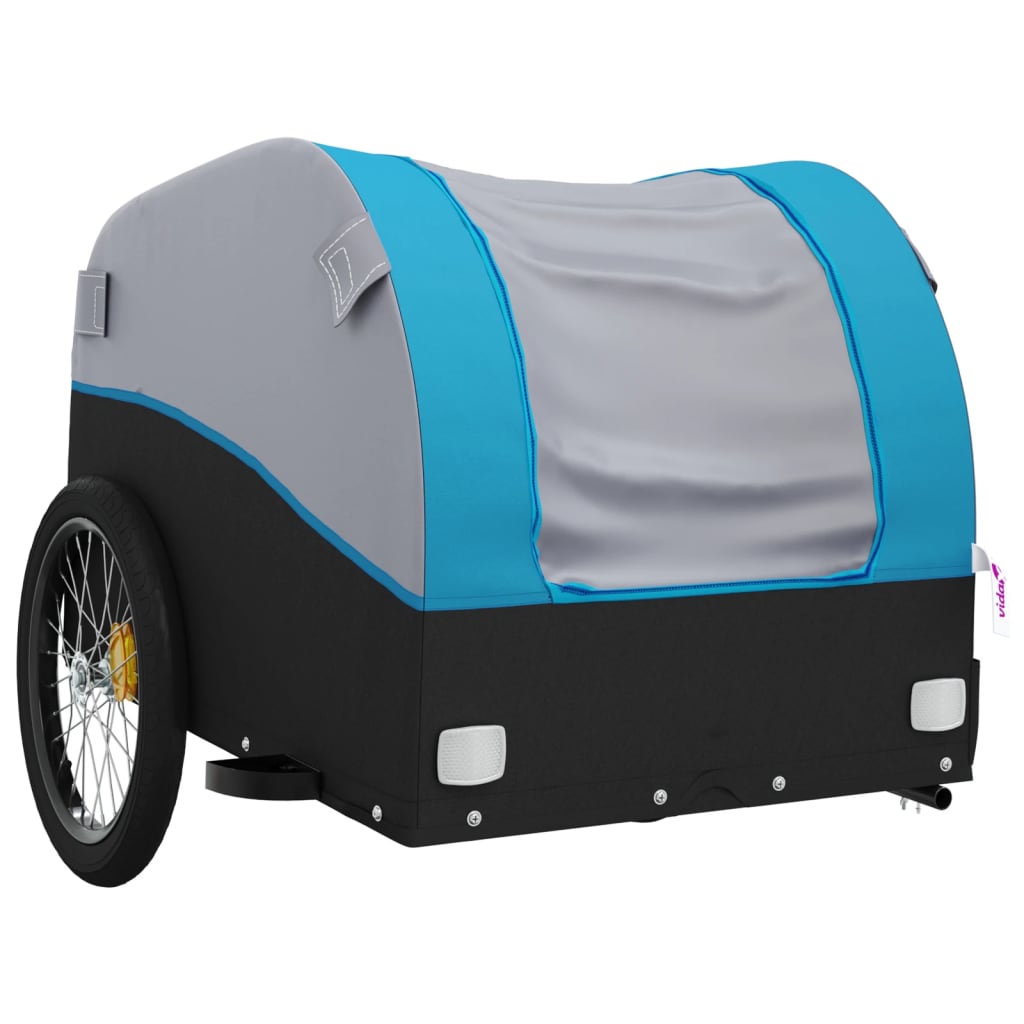 Fietstrailer 30 kg ijzer zwart en blauw is nu te koop bij PeponiXL, paradijselijk wonen!