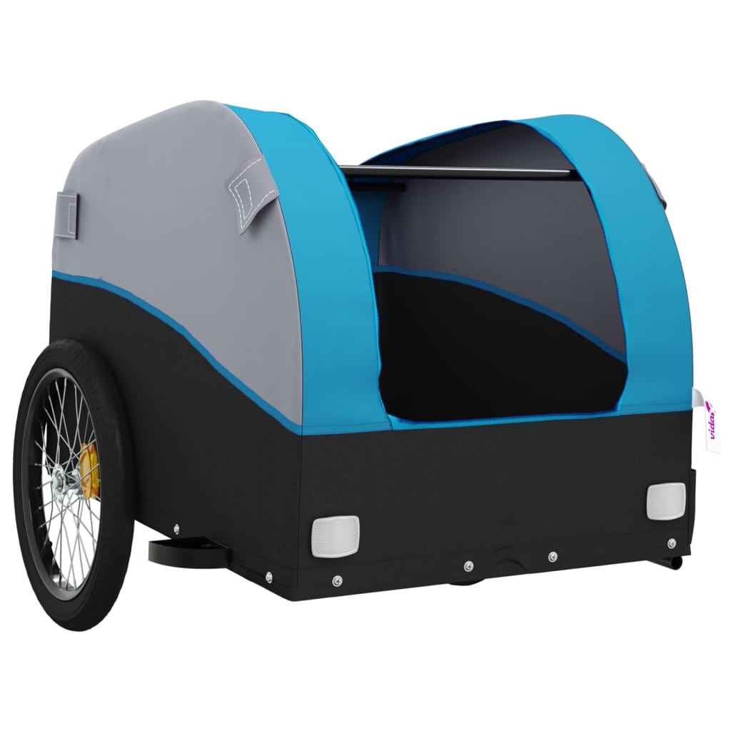 Fietstrailer 30 kg ijzer zwart en blauw is nu te koop bij PeponiXL, paradijselijk wonen!