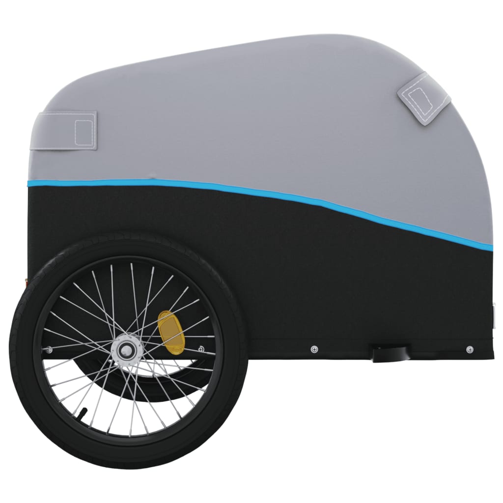Fietstrailer 30 kg ijzer zwart en blauw is nu te koop bij PeponiXL, paradijselijk wonen!