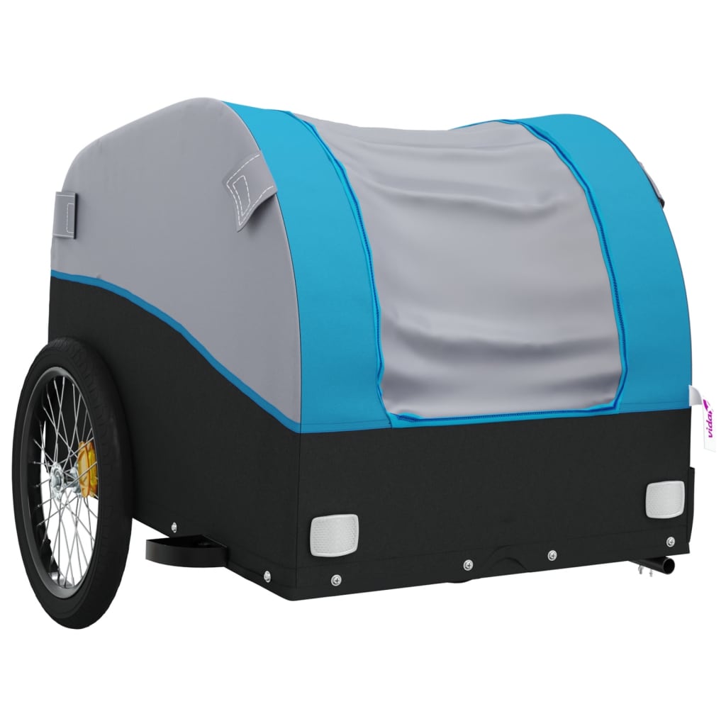 Fietstrailer 45 kg ijzer zwart en blauw is nu te koop bij PeponiXL, paradijselijk wonen!