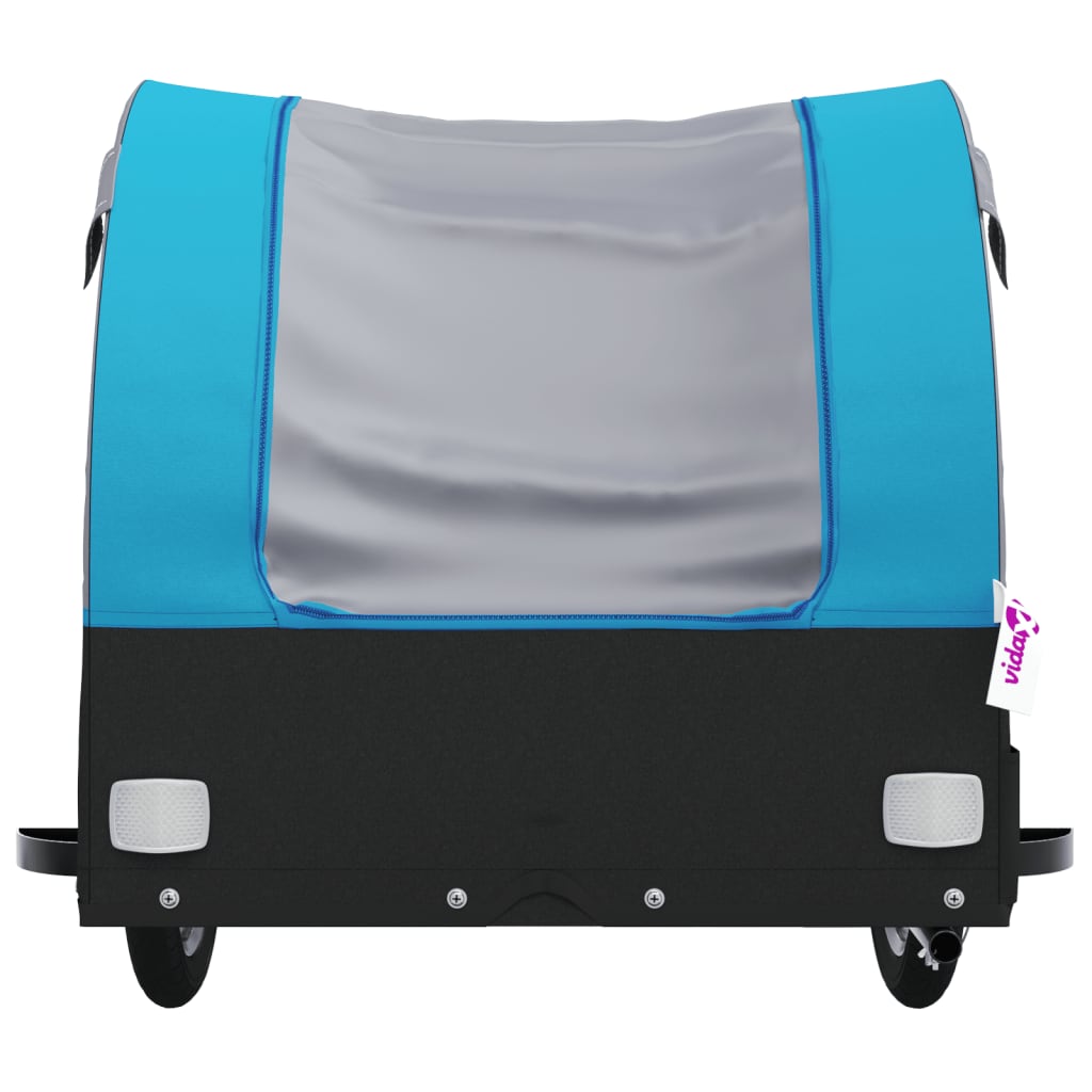Fietstrailer 45 kg ijzer zwart en blauw is nu te koop bij PeponiXL, paradijselijk wonen!