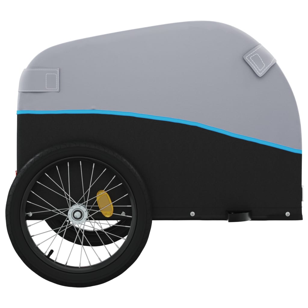 Fietstrailer 45 kg ijzer zwart en blauw is nu te koop bij PeponiXL, paradijselijk wonen!