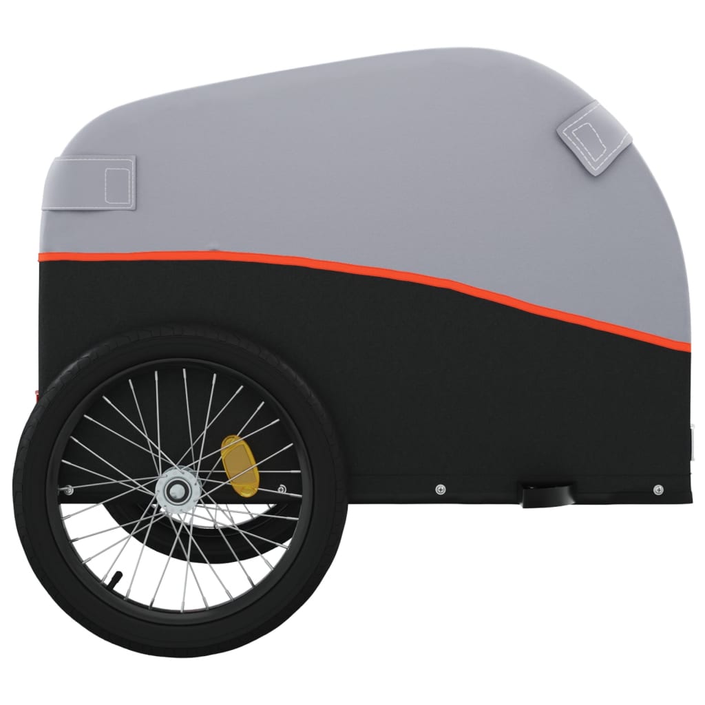 Fietstrailer 45 kg ijzer zwart en oranje is nu te koop bij PeponiXL, paradijselijk wonen!