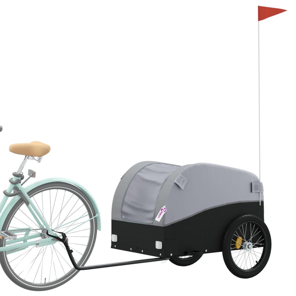 Fietstrailer 45 kg ijzer zwart en grijs is nu te koop bij PeponiXL, paradijselijk wonen!