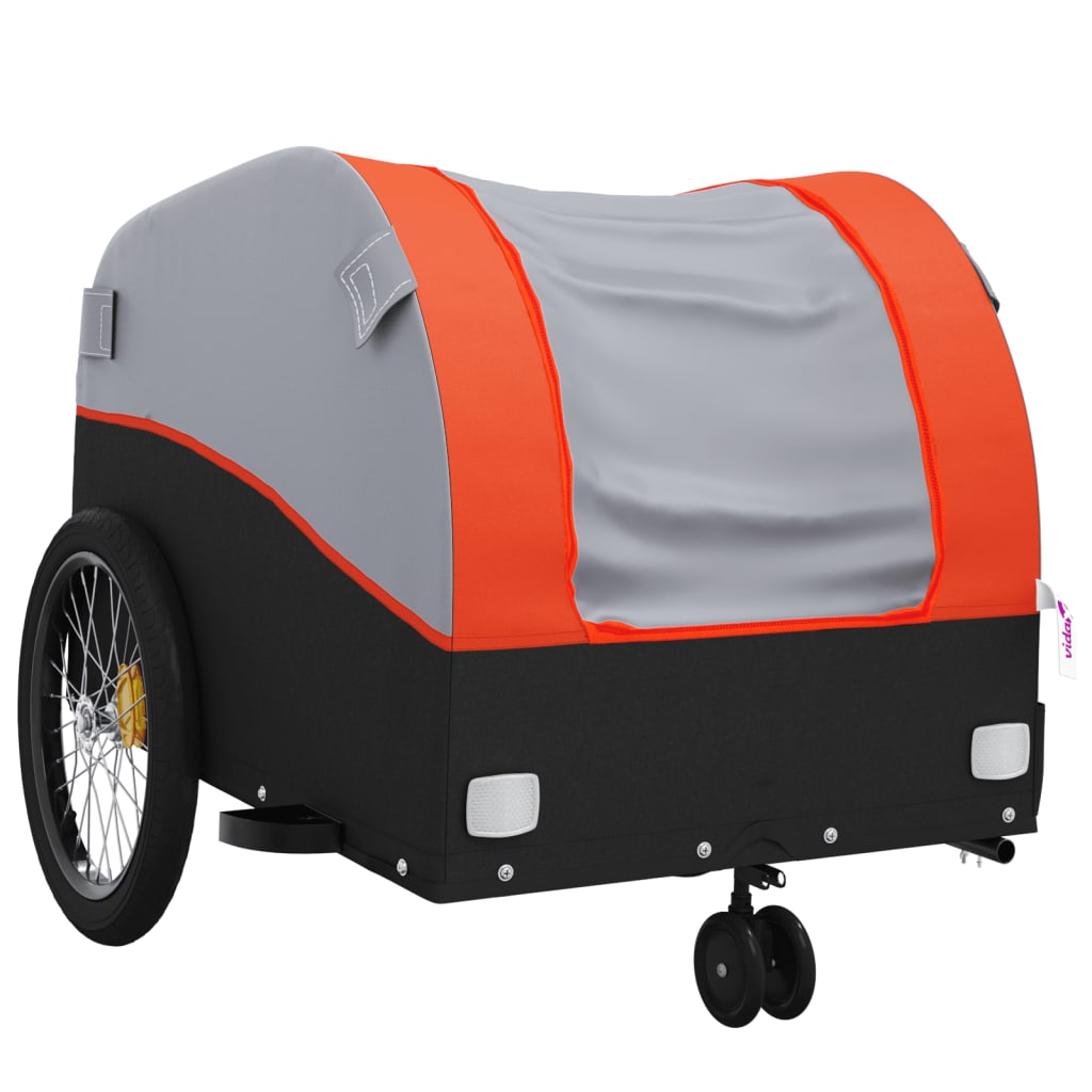 Fietstrailer 30 kg ijzer zwart en oranje is nu te koop bij PeponiXL, paradijselijk wonen!