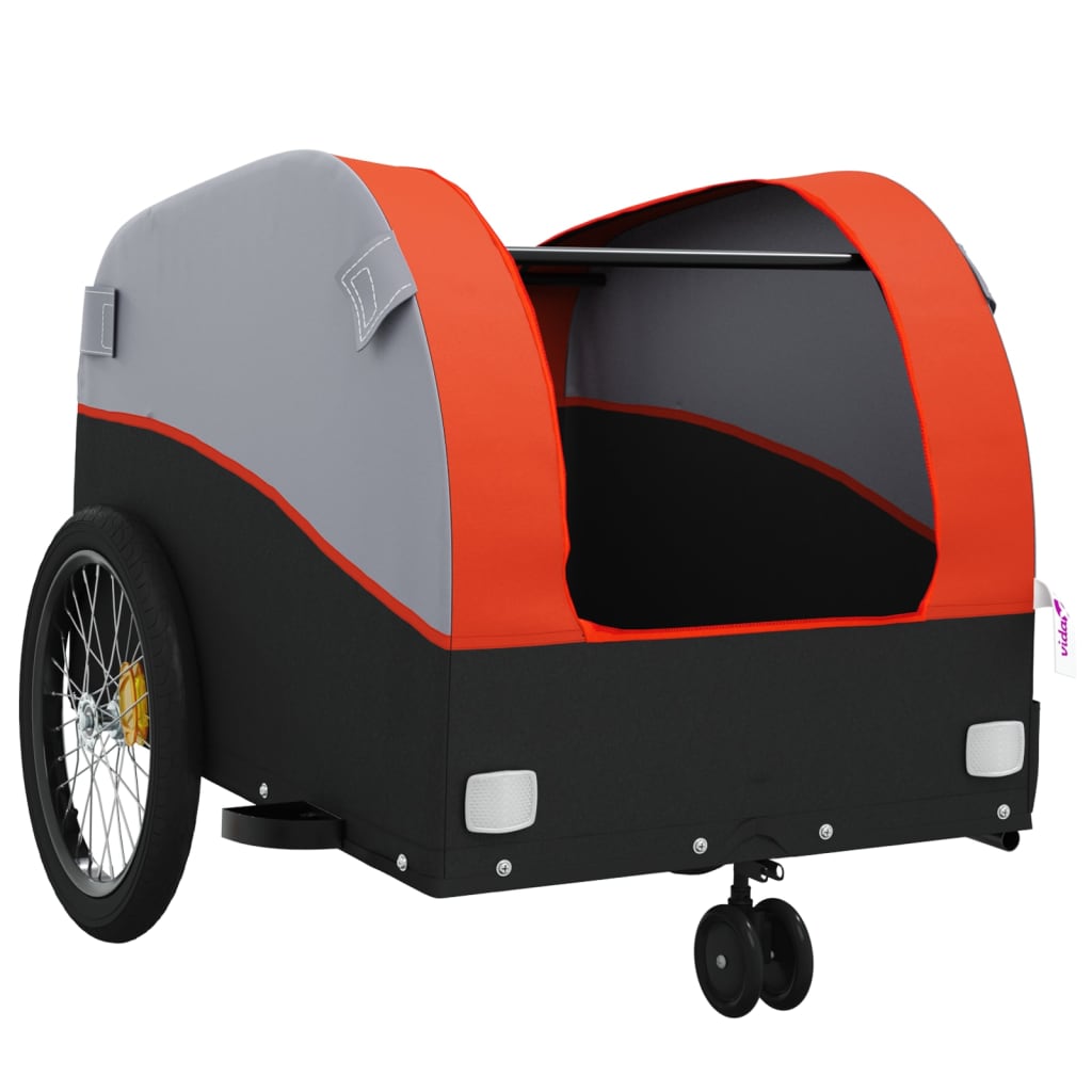 Fietstrailer 30 kg ijzer zwart en oranje is nu te koop bij PeponiXL, paradijselijk wonen!