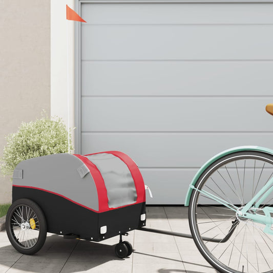 Fietstrailer 30 kg ijzer zwart en rood is nu te koop bij PeponiXL, paradijselijk wonen!