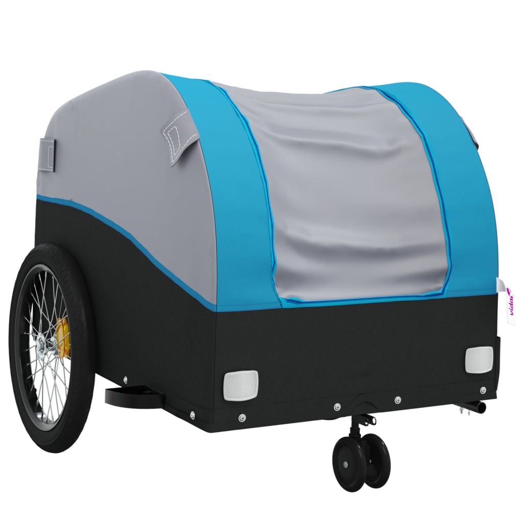 Fietstrailer 30 kg ijzer zwart en blauw is nu te koop bij PeponiXL, paradijselijk wonen!
