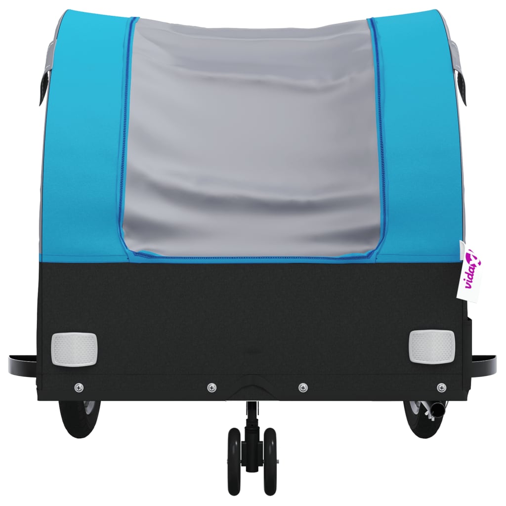 Fietstrailer 30 kg ijzer zwart en blauw is nu te koop bij PeponiXL, paradijselijk wonen!