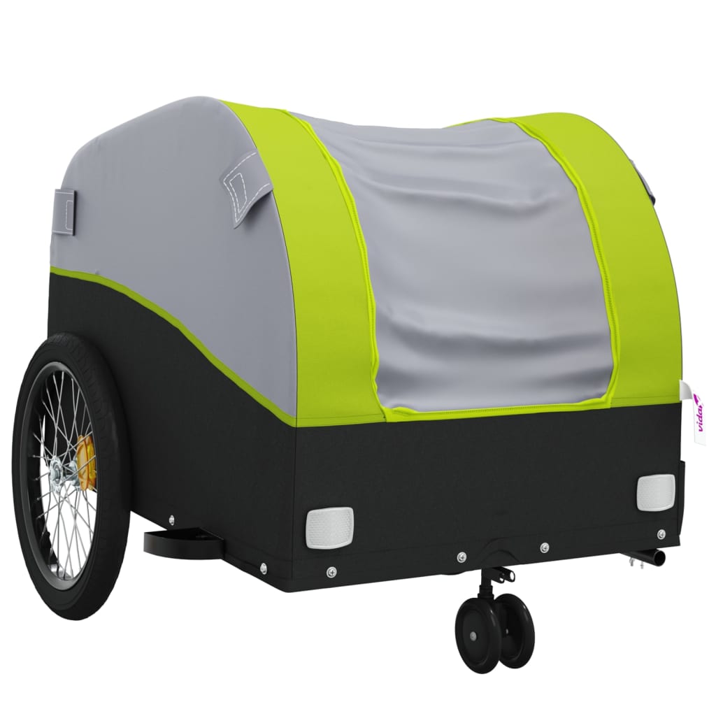 Fietstrailer 30 kg ijzer zwart en groen is nu te koop bij PeponiXL, paradijselijk wonen!