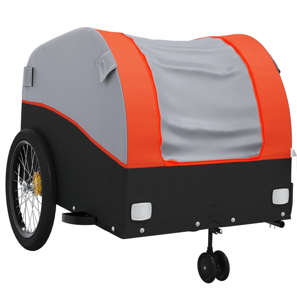 Fietstrailer 45 kg ijzer zwart en oranje is nu te koop bij PeponiXL, paradijselijk wonen!