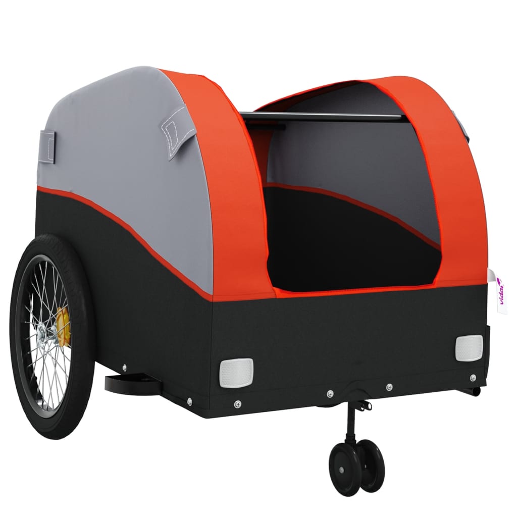 Fietstrailer 45 kg ijzer zwart en oranje is nu te koop bij PeponiXL, paradijselijk wonen!