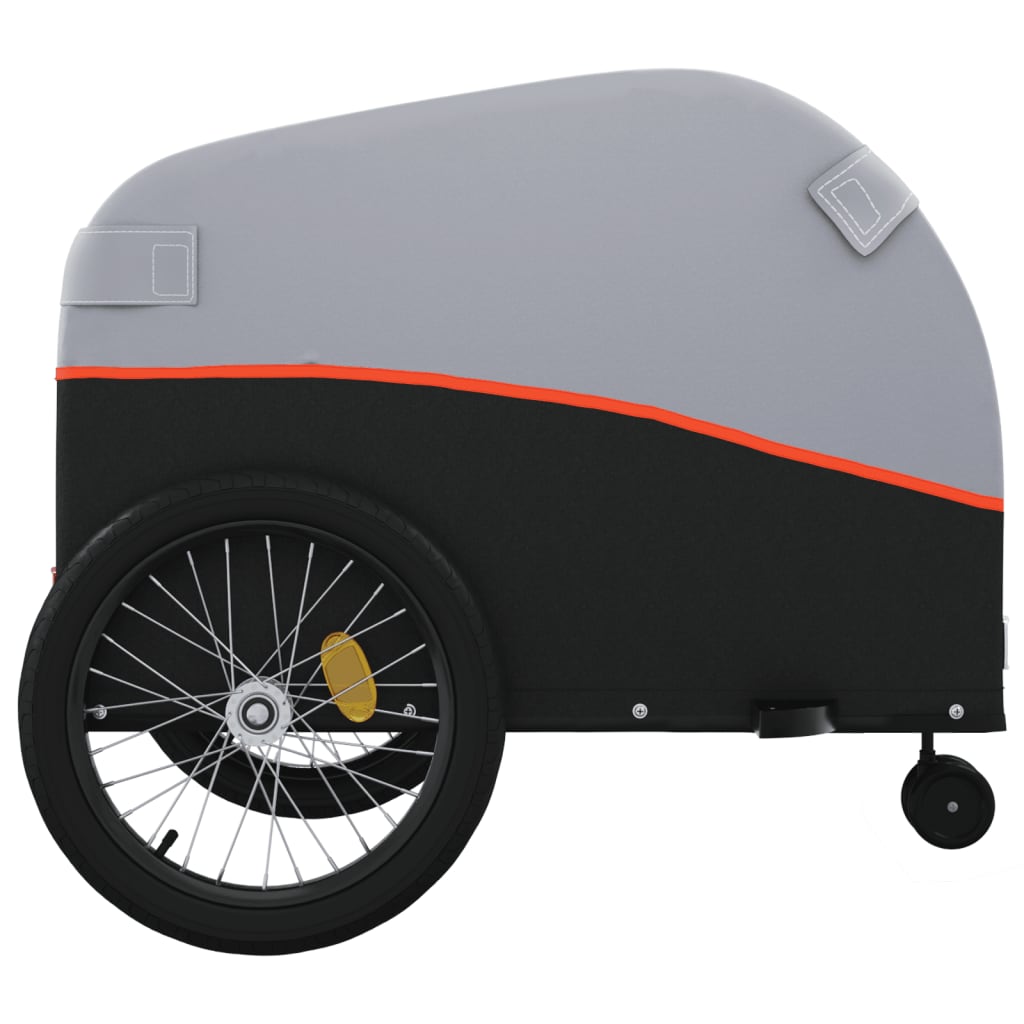 Fietstrailer 45 kg ijzer zwart en oranje is nu te koop bij PeponiXL, paradijselijk wonen!