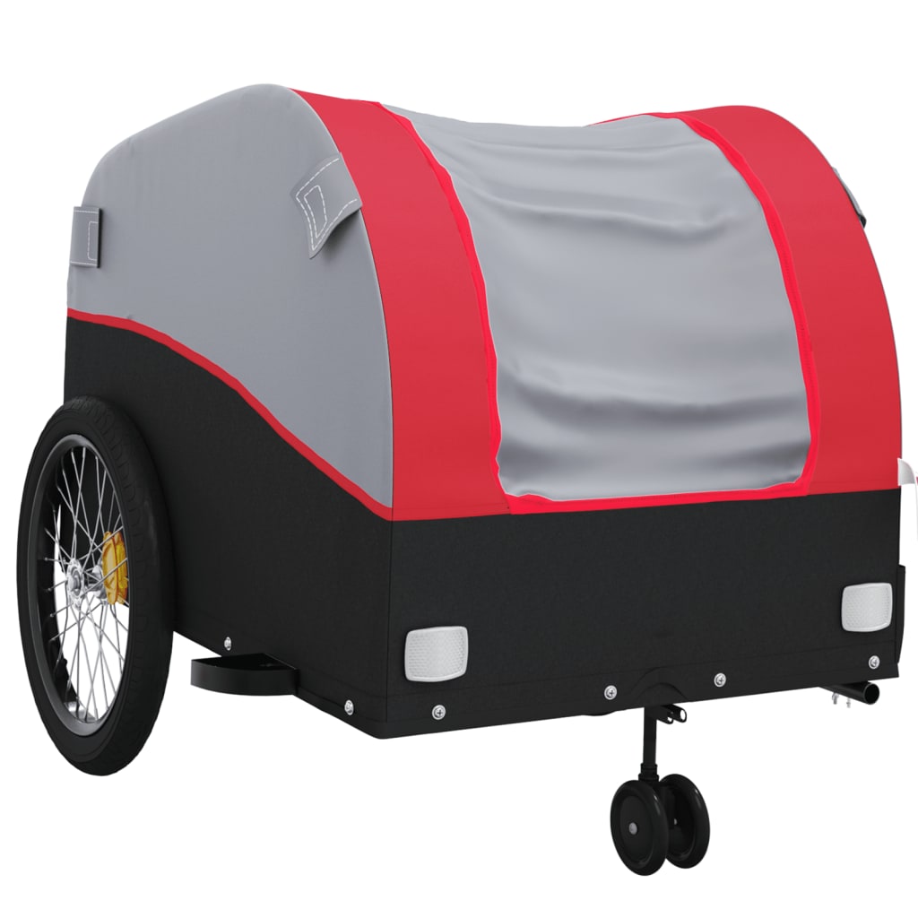 Fietstrailer 45 kg ijzer zwart en rood is nu te koop bij PeponiXL, paradijselijk wonen!