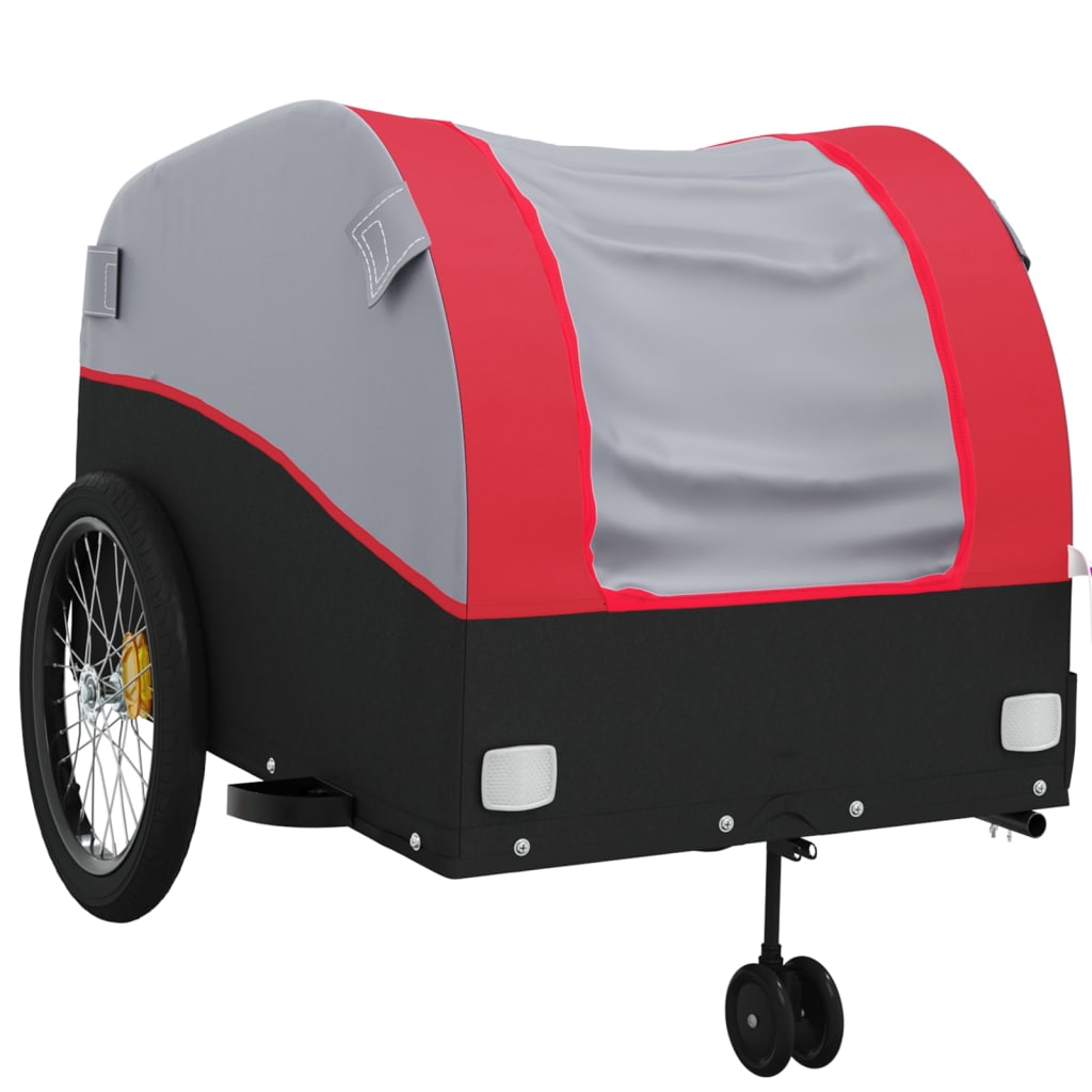 Fietstrailer 45 kg ijzer zwart en rood is nu te koop bij PeponiXL, paradijselijk wonen!