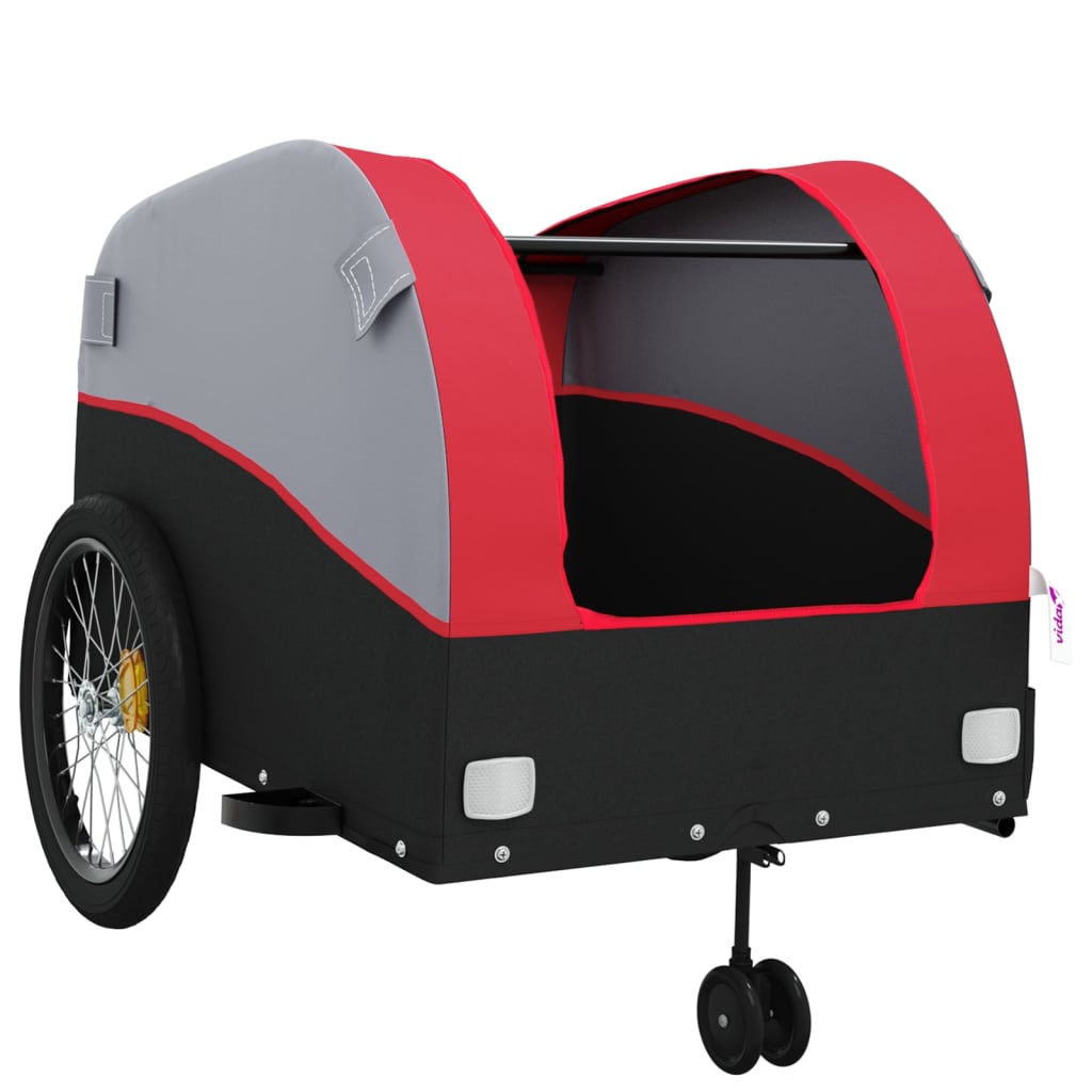 Fietstrailer 45 kg ijzer zwart en rood is nu te koop bij PeponiXL, paradijselijk wonen!