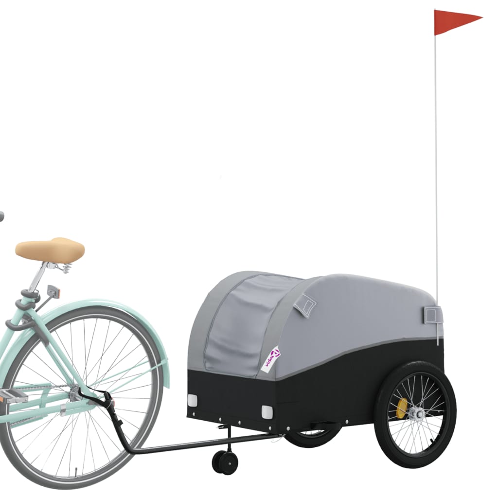 Fietstrailer 45 kg ijzer zwart en grijs is nu te koop bij PeponiXL, paradijselijk wonen!