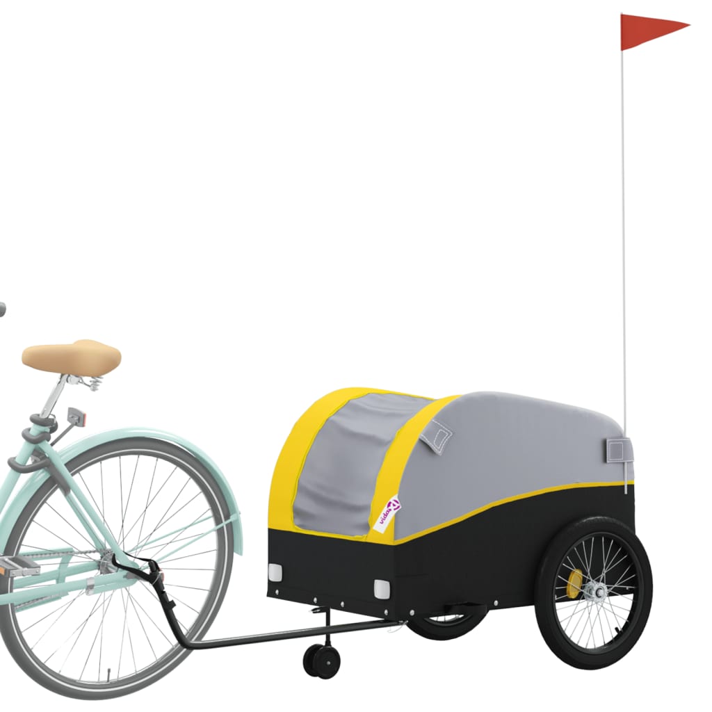 Fietstrailer 45 kg ijzer zwart en geel is nu te koop bij PeponiXL, paradijselijk wonen!