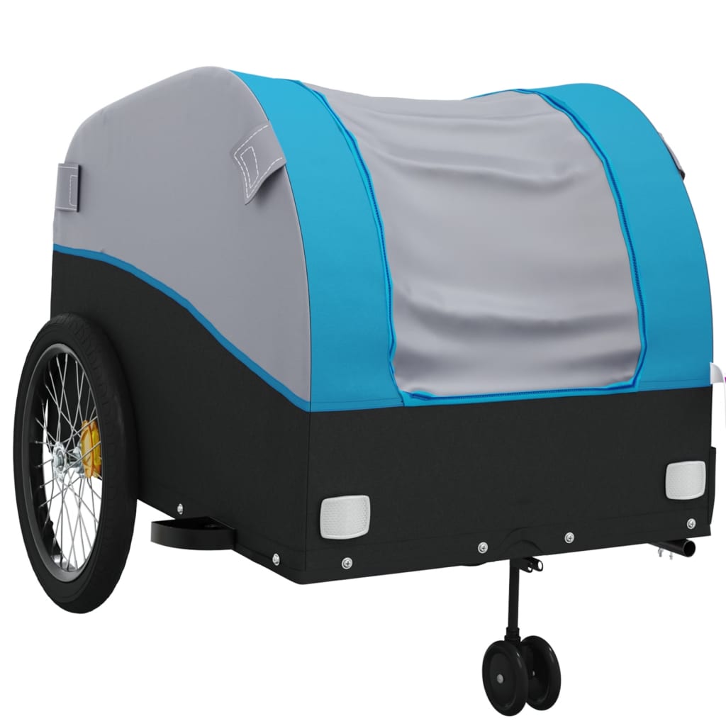 Fietstrailer 45 kg ijzer zwart en blauw is nu te koop bij PeponiXL, paradijselijk wonen!