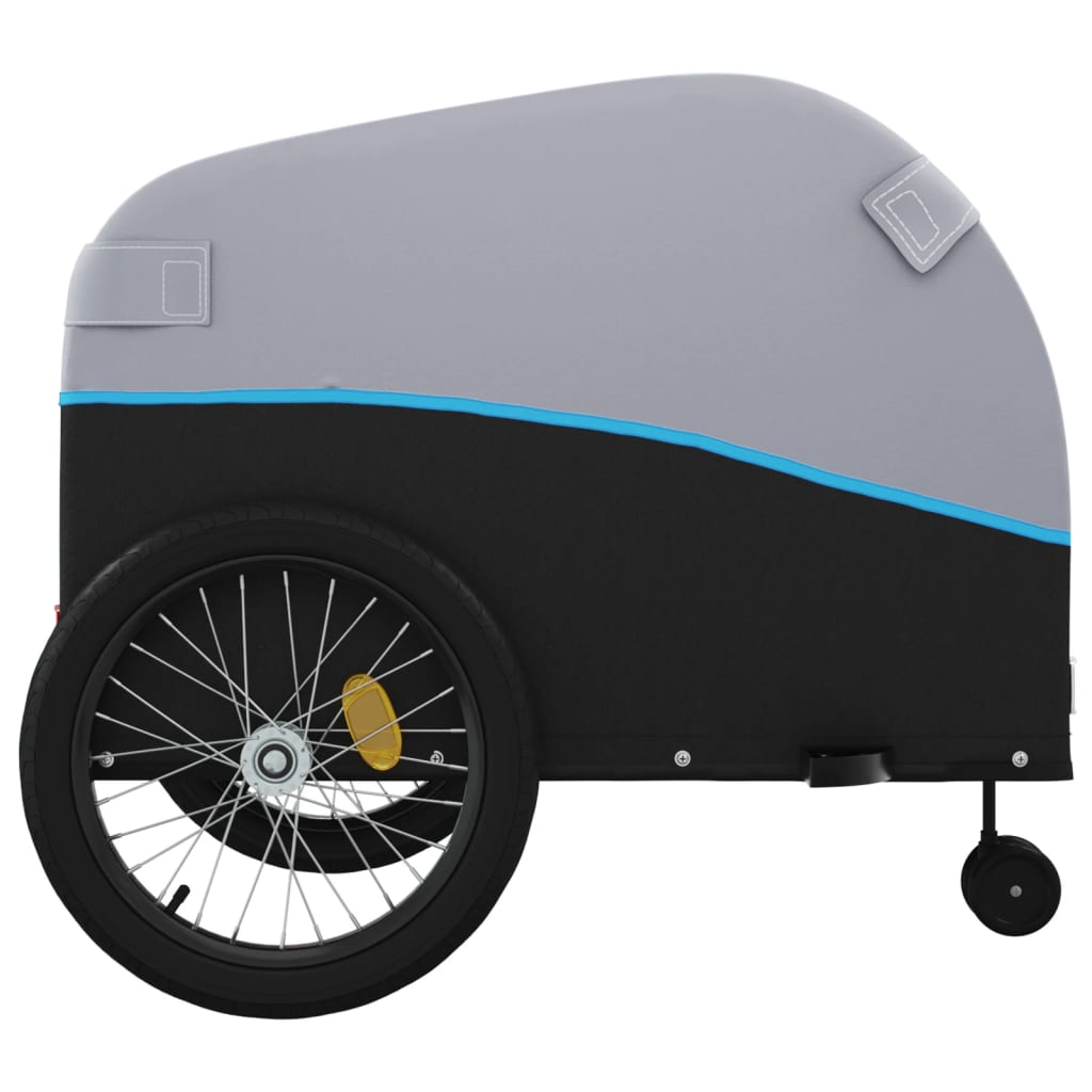 Fietstrailer 45 kg ijzer zwart en blauw is nu te koop bij PeponiXL, paradijselijk wonen!