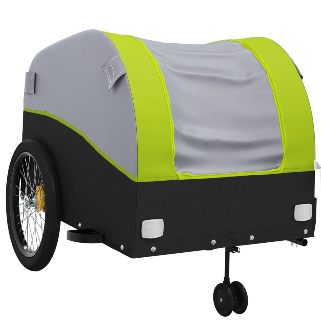 Fietstrailer 45 kg ijzer zwart en groen is nu te koop bij PeponiXL, paradijselijk wonen!