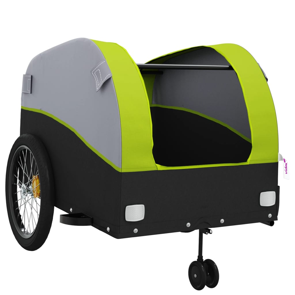 Fietstrailer 45 kg ijzer zwart en groen is nu te koop bij PeponiXL, paradijselijk wonen!