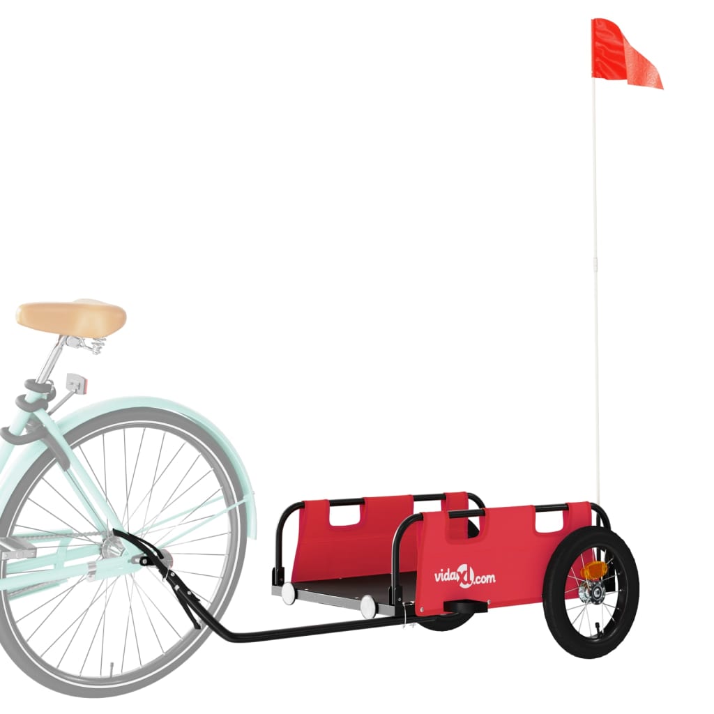 Fietstrailer oxford stof en ijzer rood is nu te koop bij PeponiXL, paradijselijk wonen!