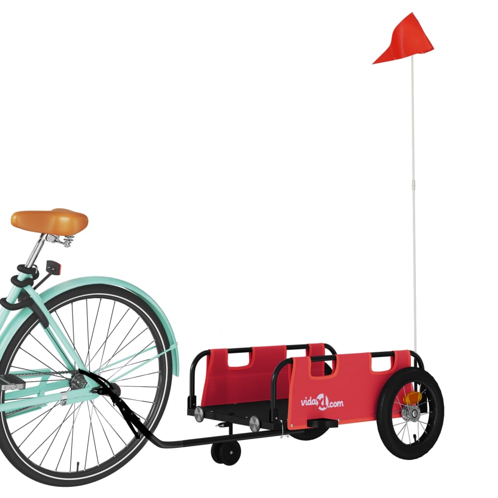 Fietstrailer oxford stof en ijzer rood is nu te koop bij PeponiXL, paradijselijk wonen!