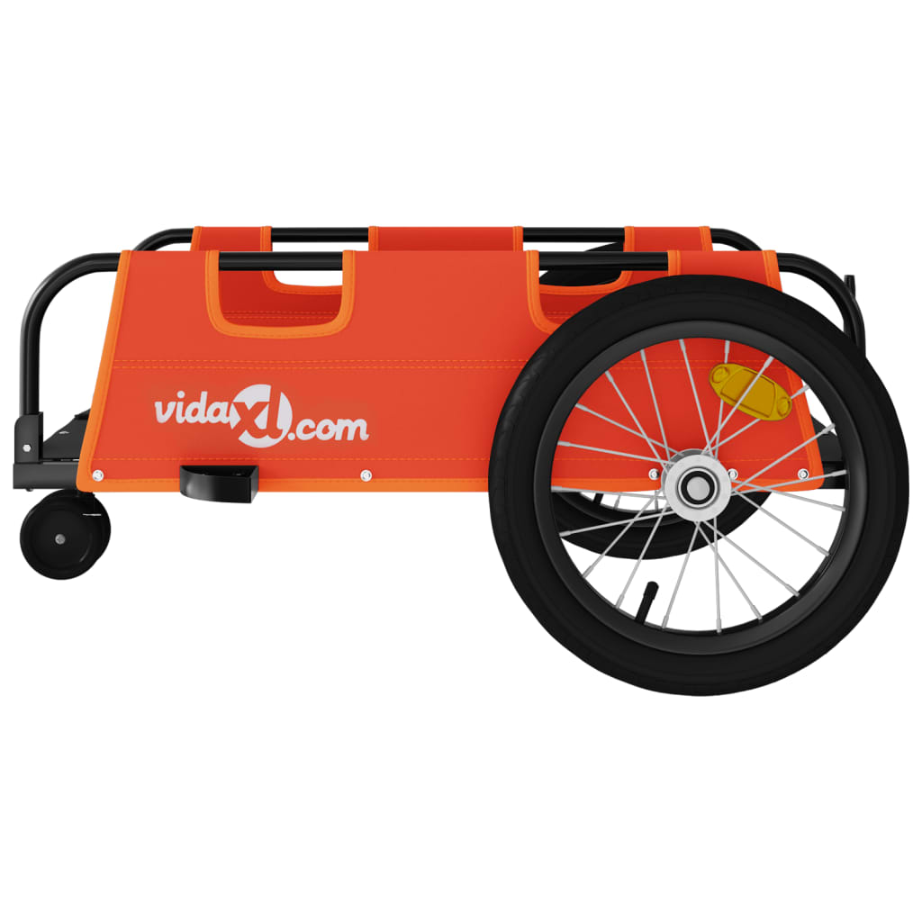 Fietstrailer oxford stof en ijzer oranje is nu te koop bij PeponiXL, paradijselijk wonen!