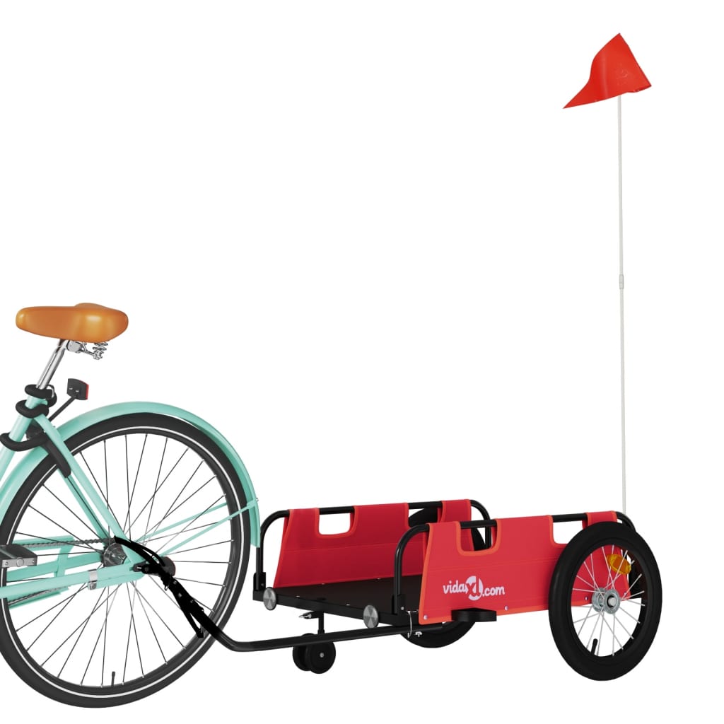 Fietstrailer oxford stof en ijzer rood is nu te koop bij PeponiXL, paradijselijk wonen!