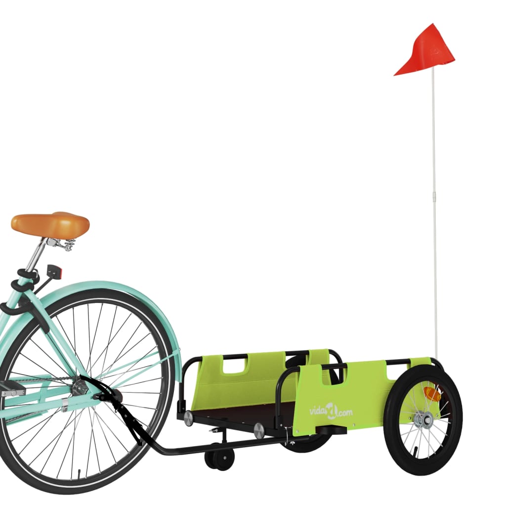 Fietstrailer oxford stof en ijzer groen is nu te koop bij PeponiXL, paradijselijk wonen!