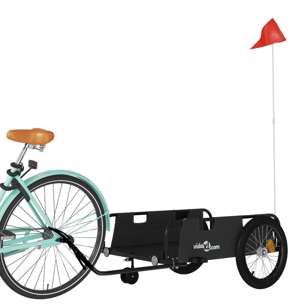 Fietstrailer oxford stof en ijzer zwart is nu te koop bij PeponiXL, paradijselijk wonen!