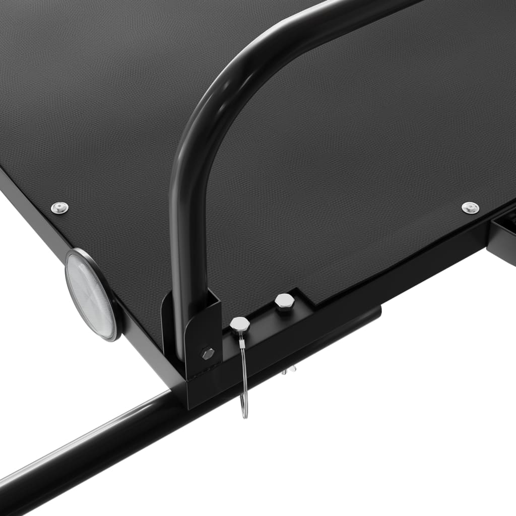 Fietstrailer 126x63x34 cm ijzer zwart is nu te koop bij PeponiXL, paradijselijk wonen!