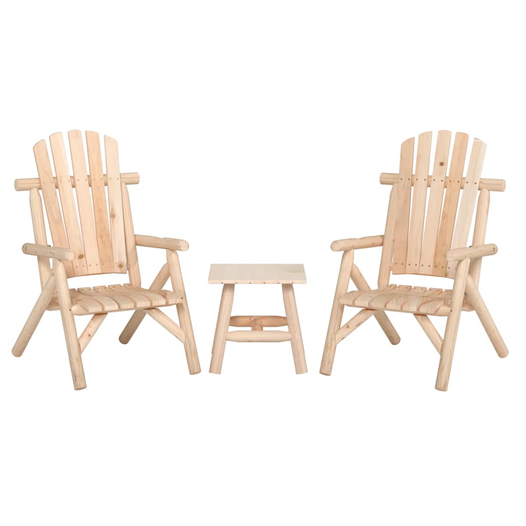 3-delige Loungeset massief vurenhout is nu te koop bij PeponiXL, paradijselijk wonen!