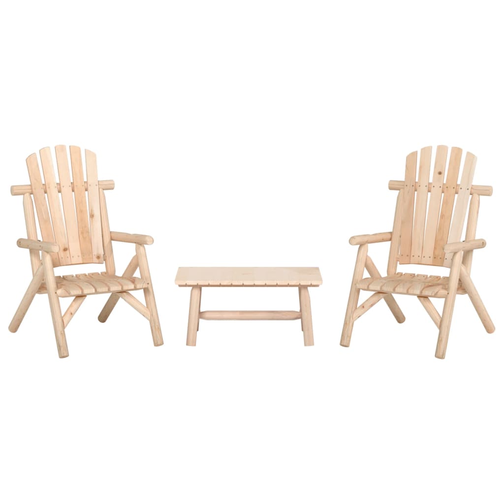 3-delige Loungeset massief vurenhout is nu te koop bij PeponiXL, paradijselijk wonen!