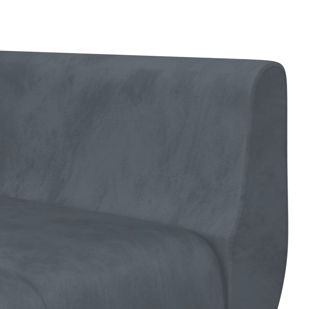 Slaapbank L-vormig 275x140x70 cm fluweel donkergrijs is nu te koop bij PeponiXL, paradijselijk wonen!