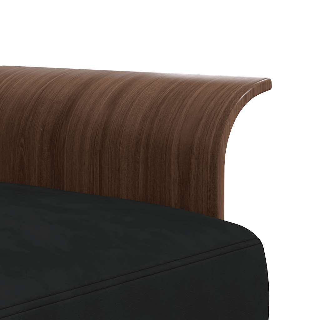 Slaapbank L-vormig 279x140x70 cm fluweel zwart is nu te koop bij PeponiXL, paradijselijk wonen!