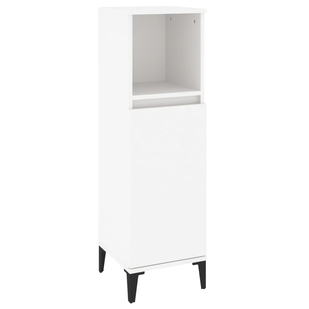 3-delige Badkamerkastenset bewerkt hout wit is nu te koop bij PeponiXL, paradijselijk wonen!