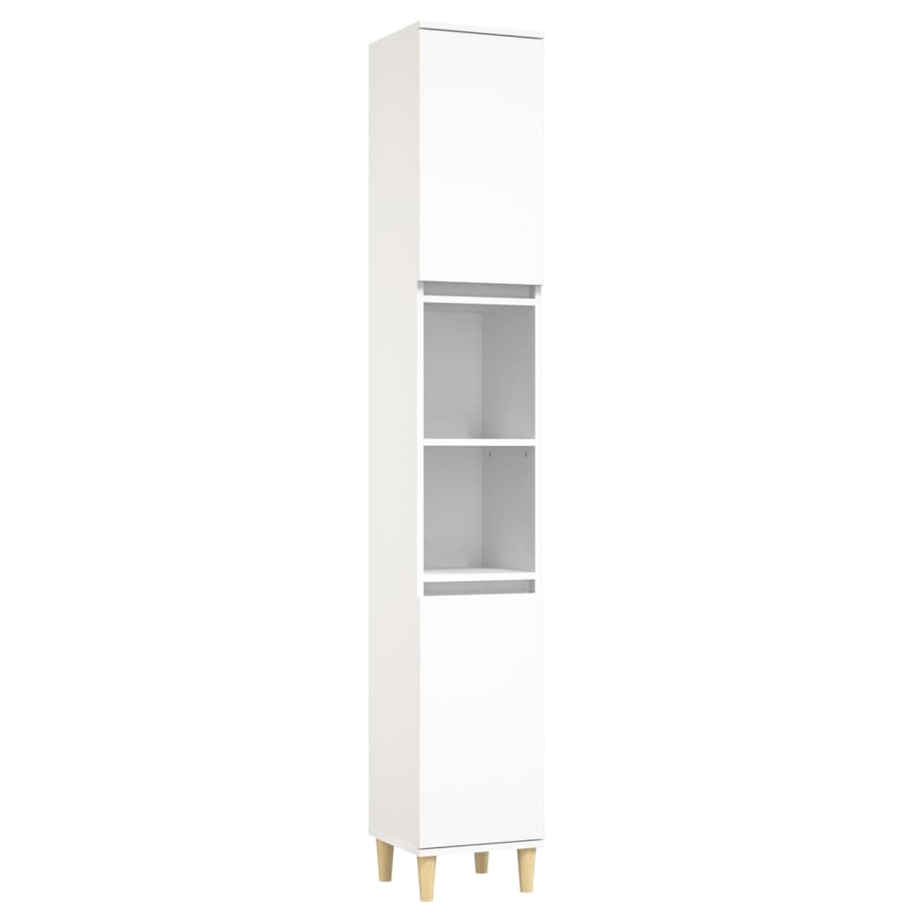 3-delige Badkamermeubelset bewerkt hout wit is nu te koop bij PeponiXL, paradijselijk wonen!