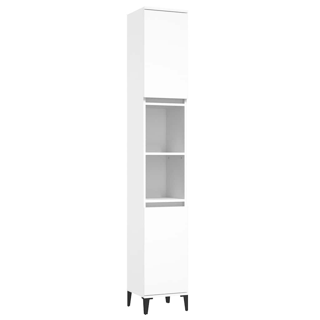 3-delige Badkamermeubelset bewerkt hout wit is nu te koop bij PeponiXL, paradijselijk wonen!