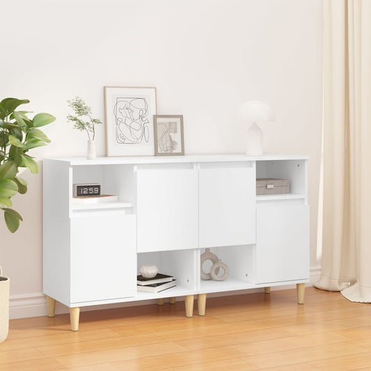 Dressoirs 2 st 60x35x70 cm bewerkt hout wit is nu te koop bij PeponiXL, paradijselijk wonen!