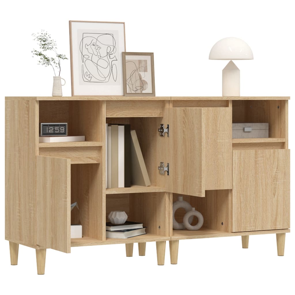 Dressoirs 2 st 60x35x70 cm bewerkt hout sonoma eikenkleurig is nu te koop bij PeponiXL, paradijselijk wonen!