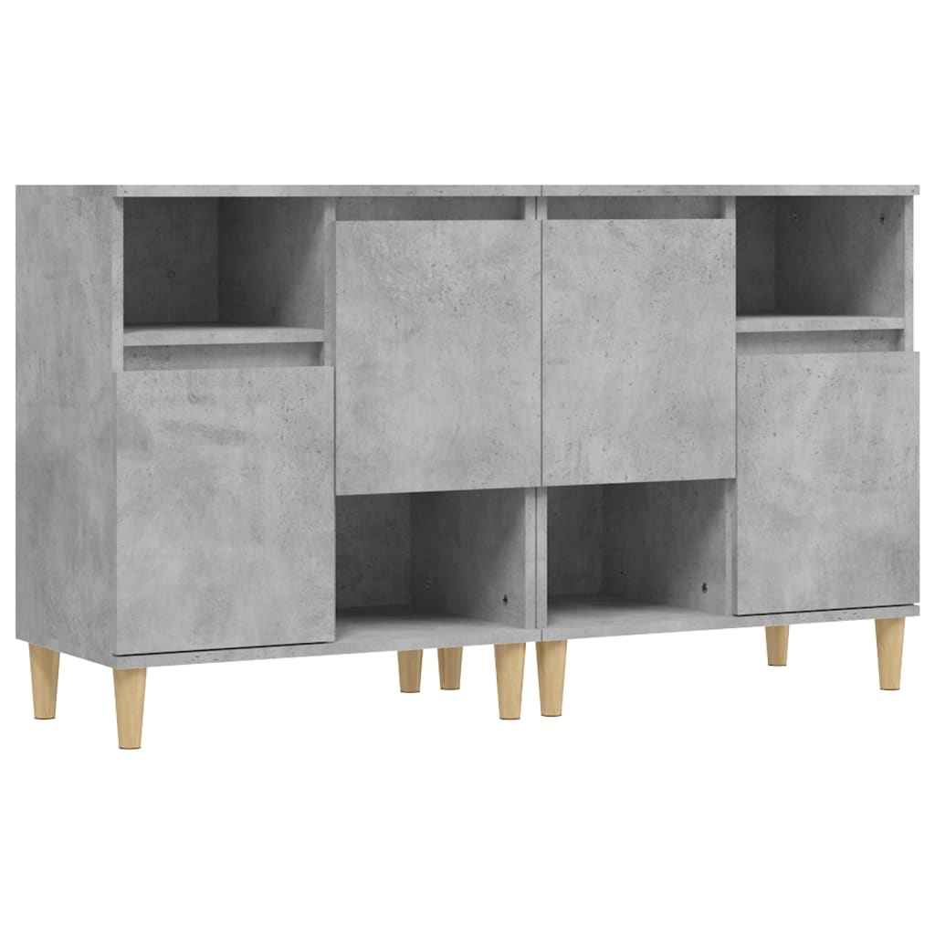 Dressoirs 2 st 60x35x70 cm bewerkt hout betongrijs is nu te koop bij PeponiXL, paradijselijk wonen!