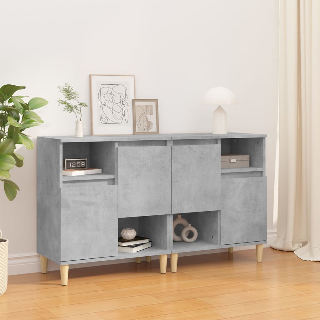 Dressoirs 2 st 60x35x70 cm bewerkt hout betongrijs is nu te koop bij PeponiXL, paradijselijk wonen!