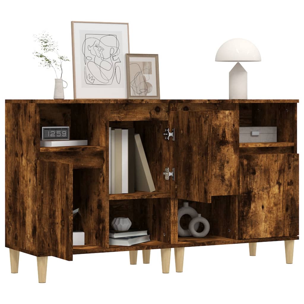 Dressoirs 2 st 60x35x70 cm bewerkt hout gerookt eikenkleurig is nu te koop bij PeponiXL, paradijselijk wonen!