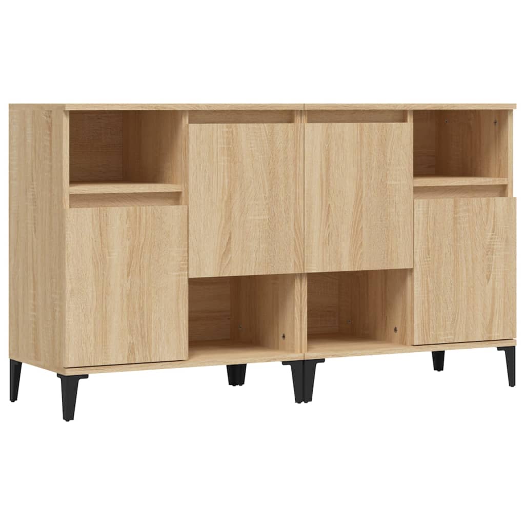 Dressoirs 2 st 60x35x70 cm bewerkt hout sonoma eikenkleurig is nu te koop bij PeponiXL, paradijselijk wonen!