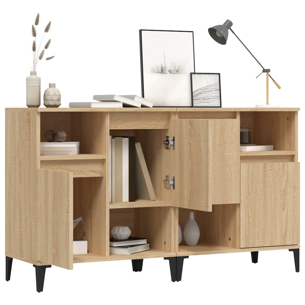 Dressoirs 2 st 60x35x70 cm bewerkt hout sonoma eikenkleurig is nu te koop bij PeponiXL, paradijselijk wonen!
