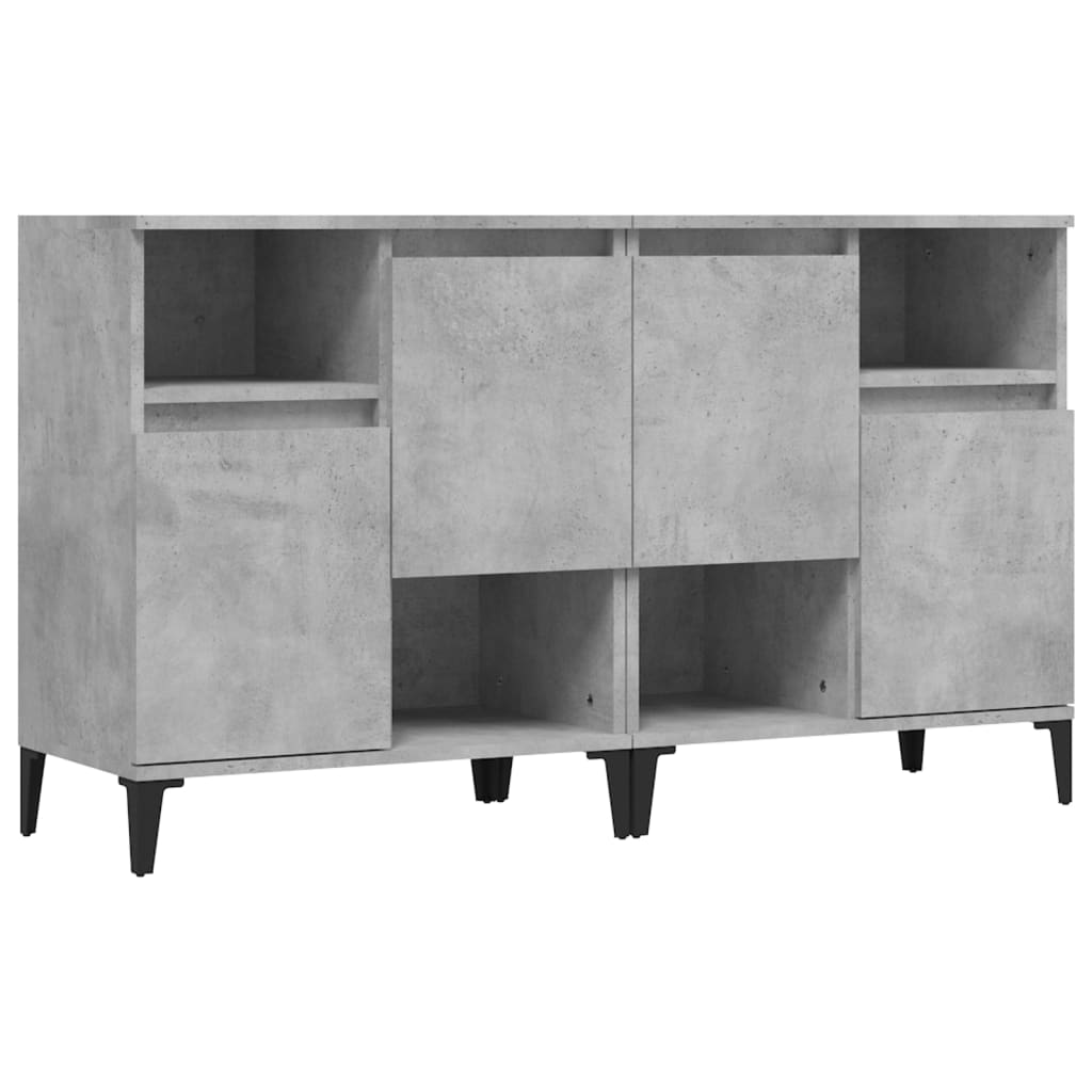 Dressoirs 2 st 60x35x70 cm bewerkt hout betongrijs is nu te koop bij PeponiXL, paradijselijk wonen!