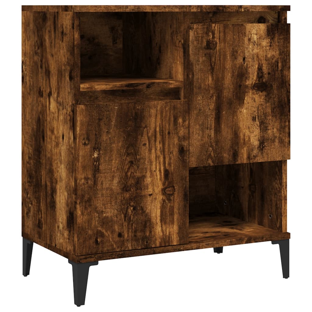 Dressoirs 2 st 60x35x70 cm bewerkt hout gerookt eikenkleurig is nu te koop bij PeponiXL, paradijselijk wonen!