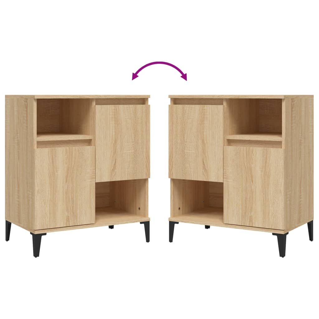 Dressoirs 3 st 60x35x70 cm bewerkt hout sonoma eikenkleurig is nu te koop bij PeponiXL, paradijselijk wonen!
